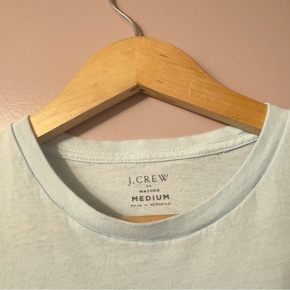 J.Crew Crewneck Shortsleeve Shirt Light Blue Women Size M - Picture 5 of 8